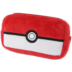 Japan Pokemon Pen Pouch Pencil Case - Pikachu / Pokeball Fluffy