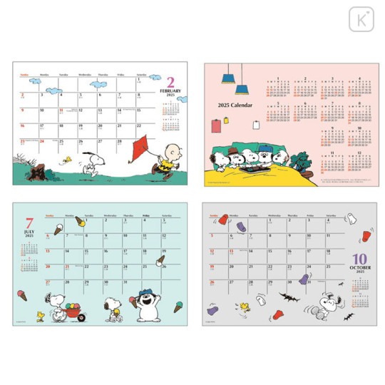 Japan Peanuts Desk Calendar - Snoopy / Happy Life 2025 - 3