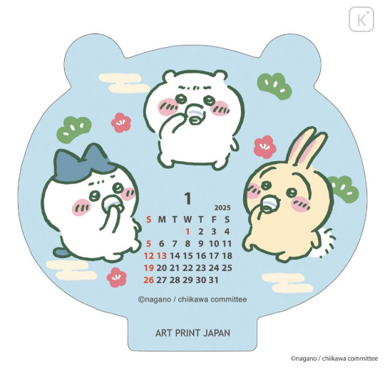 Japan Chiikawa Mini Desk Calendar - Chiikawa & Hachiware & Usagi / 2025 - 2