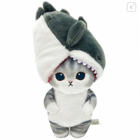 Japan Mofusand Chubby Potetama Plush Toy - Cat / Whale Shark Nyan Bite - 1