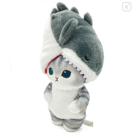 Japan Mofusand Chubby Potetama Plush Toy - Cat / Whale Shark Nyan Bite - 2