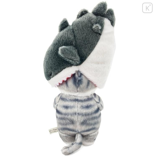 Japan Mofusand Chubby Potetama Plush Toy - Cat / Whale Shark Nyan Bite - 4