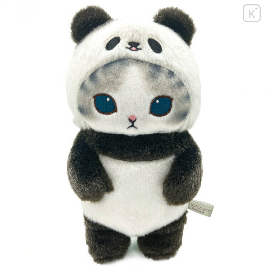 Japan Mofusand Chubby Potetama Plush Toy - Grey Cat / Panda Nyan - 1