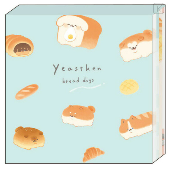 Japan Yeastken Memo Pad - Dog / Bread Green - 1