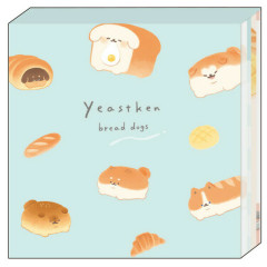 Japan Yeastken Memo Pad - Dog / Bread Green