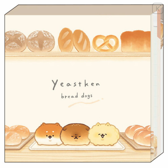 Japan Yeastken Memo Pad - Dog / Bread Light Brown - 1