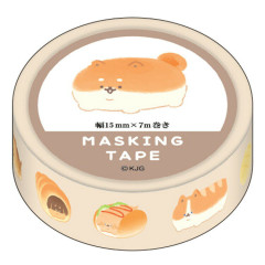 Japan Yeastken Washi Masking Tape - Dog / Bread Light Brown