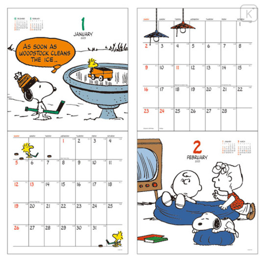 Japan Peanuts Wall Calendar - Snoopy : Comic 2025 - 2