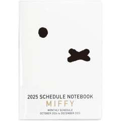 Japan Miffy A5 Planner Monthly Schedule Book - Miffy / Face 2025