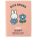 Japan Miffy A6 Planner Monthly & Weekly Schedule Book - Miffy / Pink Flower 2025 - 1