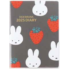 Japan Miffy A6 Planner Monthly & Weekly Schedule Book - Miffy / Strawberry 2025