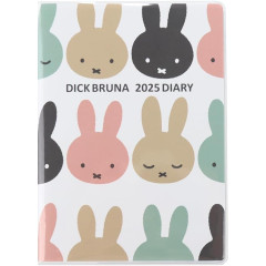 Japan Miffy A6 Planner Monthly & Weekly Schedule Book - Miffy / Face 2025