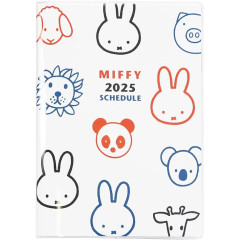 Japan Miffy B6 Planner Monthly & Weekly Schedule Book - Miffy / Drawing 2025