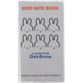 Japan Miffy Slim Planner Monthly Schedule Book - Miffy / Grey 2025 - 1