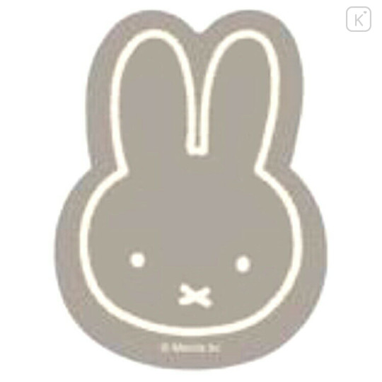 Japan Miffy Die Cut Mouse Pad - Miffy : Face Grey - 1