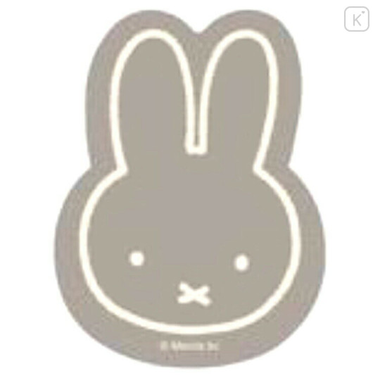 Japan Miffy Mouse Pad - Miffy / Face Grey - 1