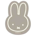 Japan Miffy Die Cut Mouse Pad - Miffy : Face Grey - 1