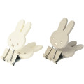 Japan Miffy Binder Clip Set - Miffy : Face Ivory & Grey - 2