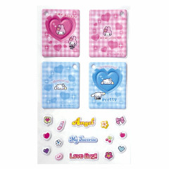 Japan Sanrio Sponge Frame Deco Sticker - Cinnamoroll & My Melody / Tokimeki Heisei Kogal