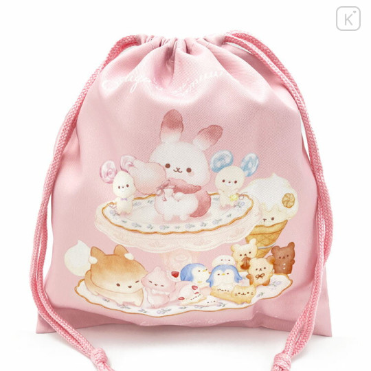 Japan San-X Drawstring Bag - Sugarcocomuu / Debut Dessert Pink - 3