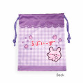 Japan Loveez Drawstring Bag - Pyonchi / Face Gingham - 2