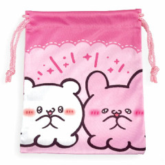 Japan Loveez Drawstring Bag - Sumoppi & Pyonchi / Pink