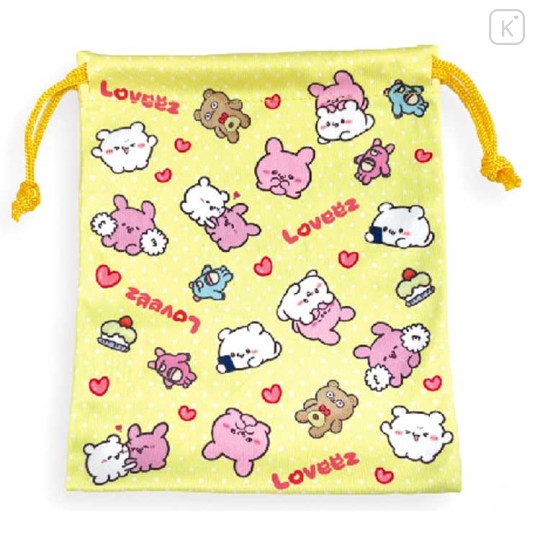 Japan Loveez Drawstring Bag - Sumoppi & Pyonchi / Yellow - 1