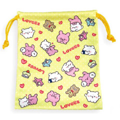 Japan Loveez Drawstring Bag - Sumoppi & Pyonchi / Yellow