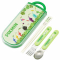 Japan Pikmin Bento Lunch Trio Cutlery Set - Light Green - 1