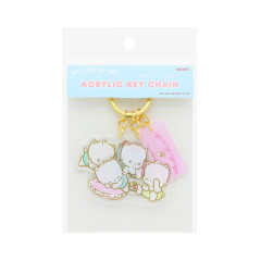 Japan Sanrio Triple Acrylic Keychain - Nya Ni Nyu Nye Nyon / Retro