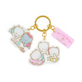 Japan Sanrio Triple Acrylic Keychain - Nya Ni Nyu Nye Nyon / Retro - 2