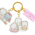 Japan Sanrio Triple Acrylic Keychain - Nya Ni Nyu Nye Nyon / Retro - 3