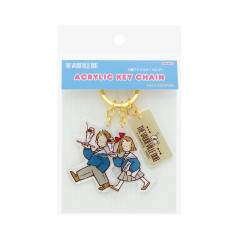 Japan Sanrio Triple Acrylic Keychain - The Vaudeville Duo / Retro