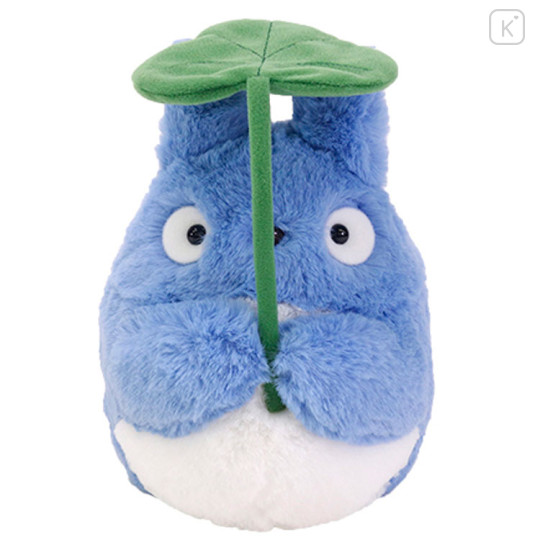 Japan Ghibli Mascot Plush Toy - My Neighbor Totoro / Blue Totoro Hold Leaf - 1