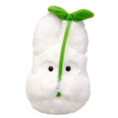 Japan Ghibli Mascot Plush Toy - My Neighbor Totoro / White Totoro Hold Leaf