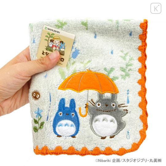 Japan Ghibli Embroidery Wash Towel - My Neighbor Totoro / Raining - 3