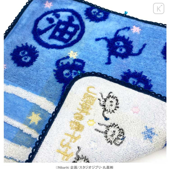 Japan Ghibli Embroidery Mini Towel - Spirited Away / Blue - 2