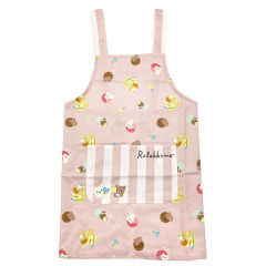 Japan San-X Children's Apron - Rilakkuma / Sweets Pink H130cm