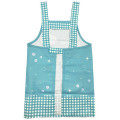 Japan Sanrio Children's Apron - Cinnamoroll / Gingham Green Blue H130cm - 2