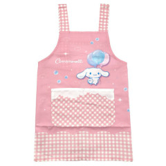 Japan Sanrio Children's Apron - Cinnamoroll / Gingham Pink H130cm