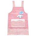 Japan Sanrio Children's Apron - Cinnamoroll / Gingham Pink H130cm - 1