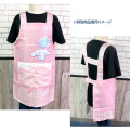 Japan Sanrio Children's Apron - Cinnamoroll / Gingham Green Blue H110cm - 3