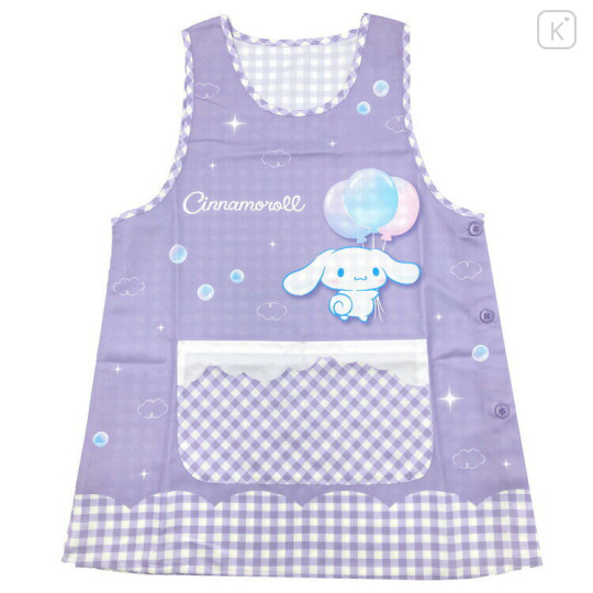 Japan Sanrio Apron - Cinnamoroll / Gingham Purple M-L - 1