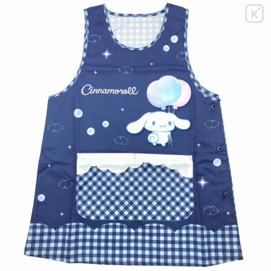 Japan Sanrio Apron - Cinnamoroll / Gingham Star Night M-L - 1