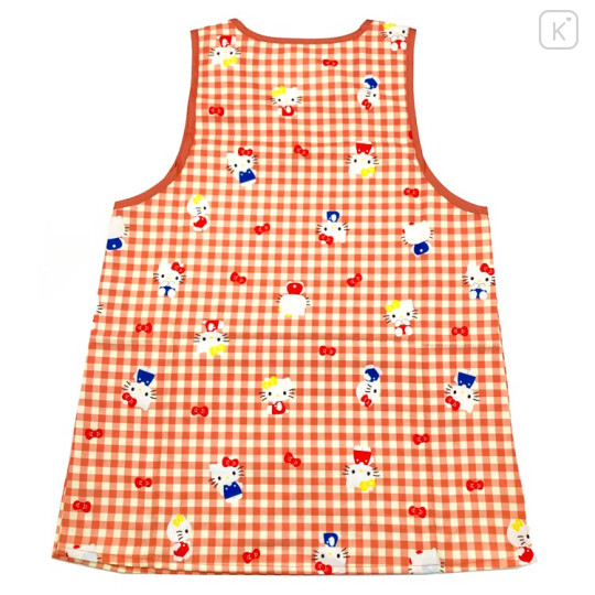 Japan Sanrio Apron - Hello Kitty / Gingham Red M-L - 2