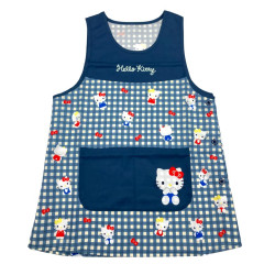 Japan Sanrio Apron - Hello Kitty / Gingham Navy M-L