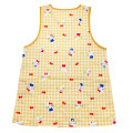 Japan Sanrio Apron - Hello Kitty / Gingham Orange Yellow M-L - 2