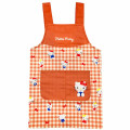 Japan Sanrio Children's Apron - Hello Kitty / Gingham Red H130cm - 1