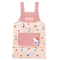 Japan Sanrio Children's Apron - Hello Kitty / Gingham Pink H130cm - 1