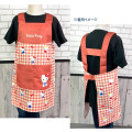 Japan Sanrio Children's Apron - Hello Kitty / Gingham Red H110cm - 3